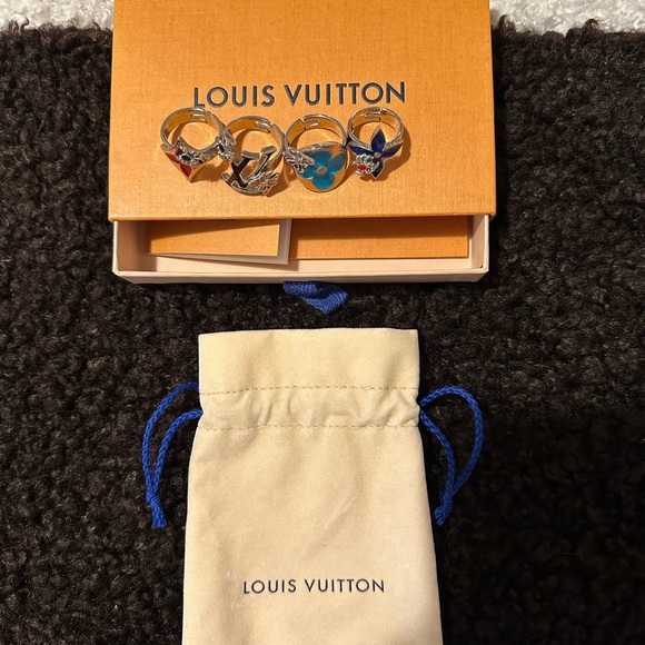 Louis Vuitton Ring 4 piece adjustable ring set - Picture 9 of 12